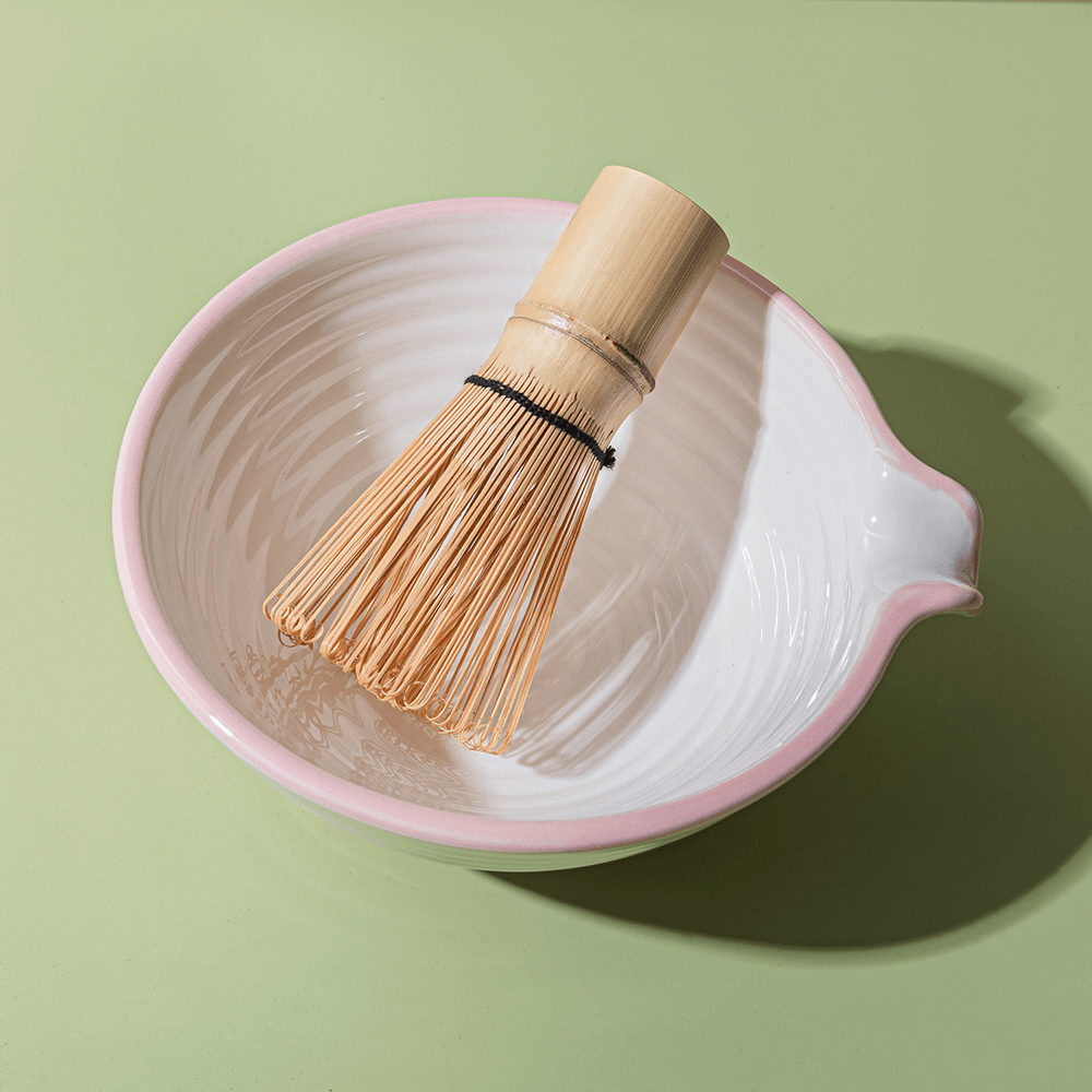 Pink Ceramic Matcha Bowl Set
