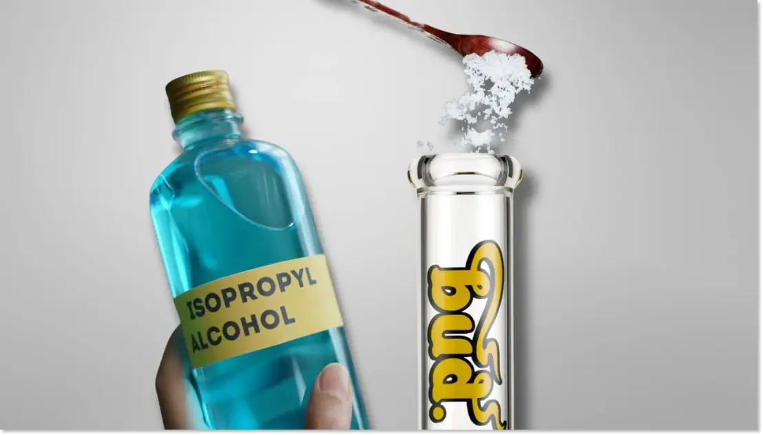 clean pipeline rubbing alcohol